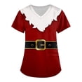 thumbnail image 1 of Tops navideños para enfermería para mujer, blusa de uniforme de trabajo, camiseta de manga corta con cuello en V, Blusas, ropa de enfermería, uniforme tipo túnica para enfermeras, 1 of 5