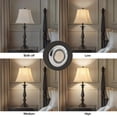 thumbnail image 3 of Juego de 2 Lámparas de Mesa Tradicionales AIDENOEY de 28.5", Estilo Rústico Campestre para Sala y Dormitorio, Lámparas de Noche Vintage con Pantallas de Tela de Seda, Negro con Oro Blanco, 3 of 6