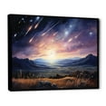 thumbnail image 2 of Designart "A Shower of Light Meteors in the Night Sky I" Landscapes Floater Framed Wall Art Living Room, 2 of 7