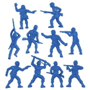 BMC Classic Plastic Army Men - 40pc Blue WW2 Soldier Figures - Made in USA