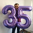 thumbnail image 6 of 40 Inch Number Balloon Purple 7 Balloon Purple Party Decorations, 7 Number, Purple Seven Birthday, Number 7 Birthday Party Wedding Anniversary Decorations Supplies, 6 of 15