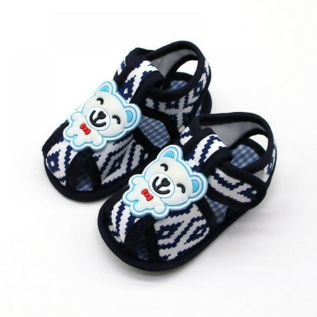 

Baby Boy Girl Cartoon Bear Sandals Summer Toddler Infant Soft Sole Outdoor Shoes 0-18 Months