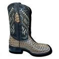 thumbnail image 2 of GadwallAR Men's Alex Exotic Western Cowboy Boots-Squre Toe Pull On Leather Python Bone 9.5 Medium, 2 of 6
