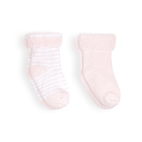 Pack de 2 calcetines Kushies Baby Terry, 3 a 6 m, rosas