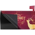 thumbnail image 4 of Holiday Deer Merry Christmas and New Year Magnetic Mailbox Cover Standard Size for Garden Yard Outdoor Decorations-18 x 20.8", 4 of 5