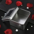 thumbnail image 3 of OULII 10PCS Square Cake Storage Tins Empty Tinplate for Tea and Candies Packing Silver, 3 of 4