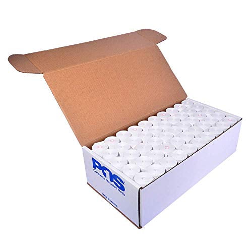 POS1 Thermal Paper Rolls 2-1/4 x 50 ft | 30mm Diameter | fits Verifone vx520 | fits Ingenico iCT220 and iCT250 | CORELESS | BPA Free | 100 Rolls per case