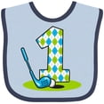 thumbnail image 3 of Inktastic Argyle Golf 1st Birthday Boys Baby Bib, 3 of 4
