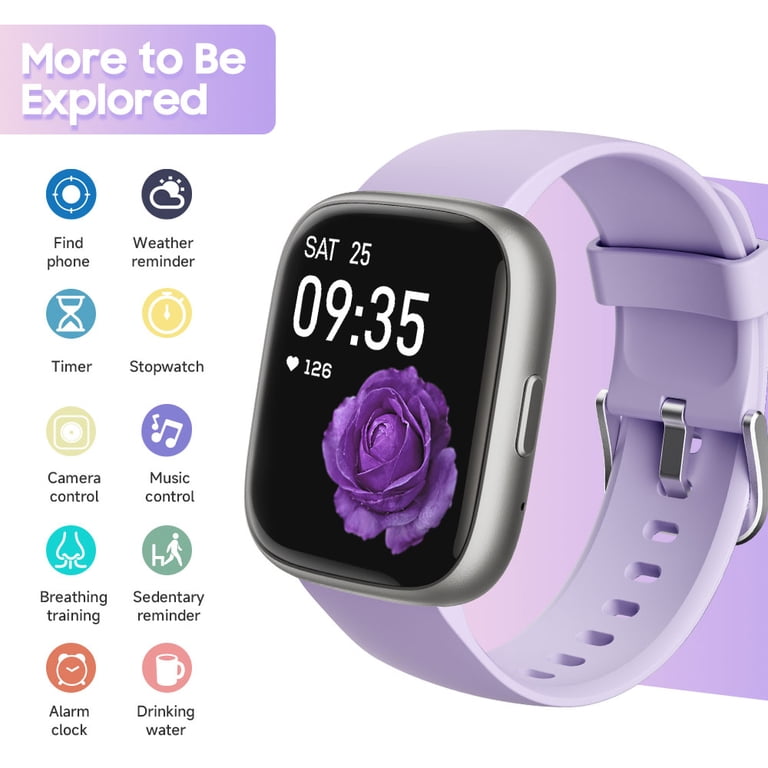 TOOBUR Smart Watch for Women, 1.83" Lilac photo 8