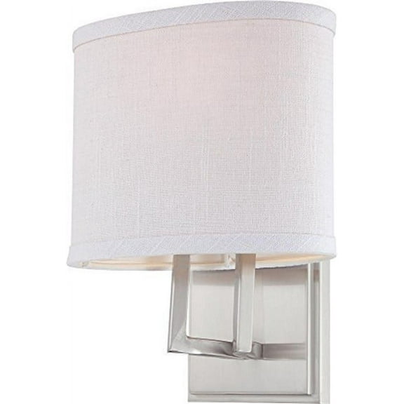 Nuvo 60-4751 - Gemini - 1 Light Vanity Fixture w/ Slate Gray Fabric Shade