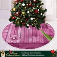 thumbnail image 6 of FMSHPON Mother's Day Wood Pink Flower Xmas Christmas Tree Skirt Stand Mat for Holiday Party Decoration Indoor Outdoor 36 inches, 6 of 6