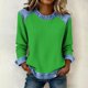 thumbnail image 5 of Camisetas de Manga Larga para las Mujeres Loose Fit Color Sólido Blusa de Cuello Redondo Top Suave Casual, 5 of 6