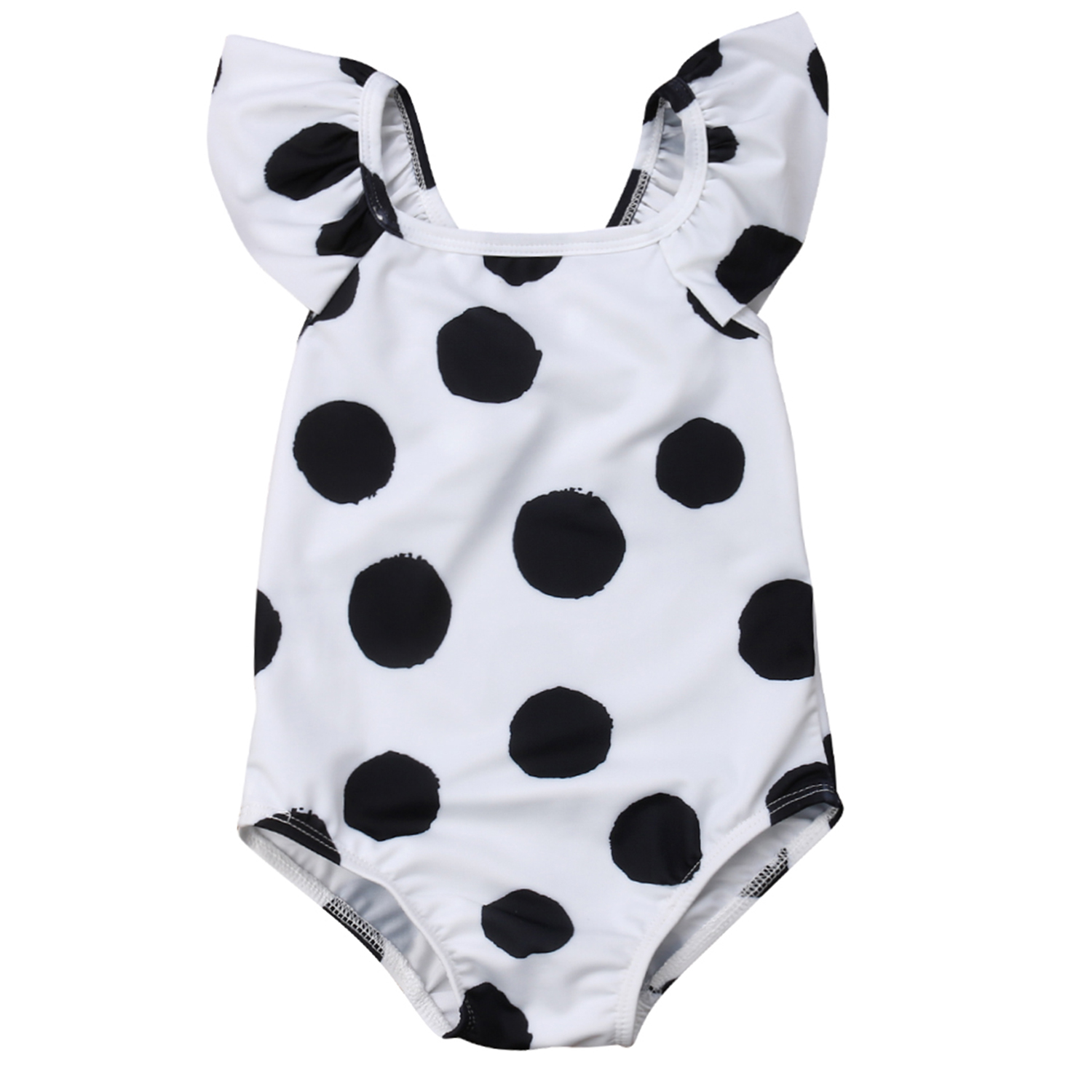 Styles I Love Baby Toddler Girl Polka Dots Black and White One-Piece ...