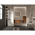 thumbnail image 4 of 14.17" Floating Bathroom Cabinet - Walnut Striped, Wall-Mounted Storage with Push-Open Door, Pre-Assembled, 4 of 5