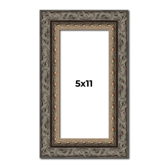 5x11 In Frame Black Real Wood Picture Frame Width 2 inches | Interior Frame Depth 0.5 inches | Fitz