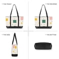 thumbnail image 6 of FORMRS Canvas Laptop Tote Bag for Women with 15.6" Computer Compartments Shoulder Handbag, Green Abstract Pattern, 6 of 7
