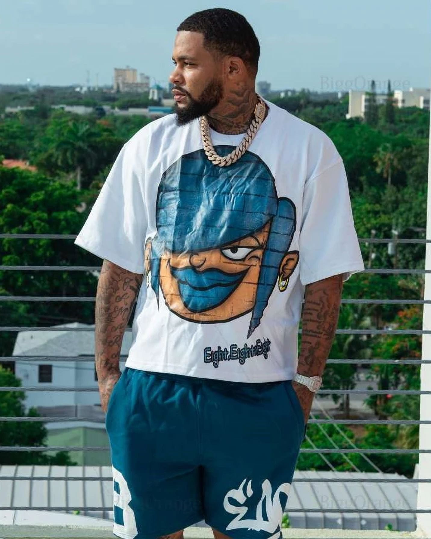 Harajuku proud family big head graphic t shirts oversized t shirt
