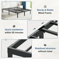 Mayoume Bed Frame Queen, Metal Platform Bedframe Heavy Duty No Box