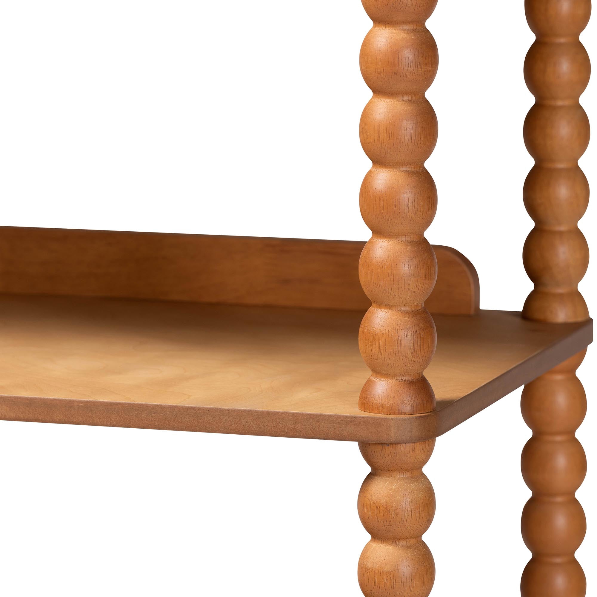 Baxton Studio Lucera Farmhouse Display Shelf, 5-Tier, Oak Brown