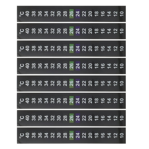 KONTONTY 8pcs Thermometer Strips Sticker Aquarium Stick On Fish Tank Temperature Gauge 50-104°F Temperature Sensing Stickers For Jars Brewing