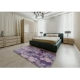 thumbnail image 5 of Ahgly Company Machine Washable Indoor Square Industrial Modern Purple Jam Purple Area Rugs, 6' Square, 5 of 7