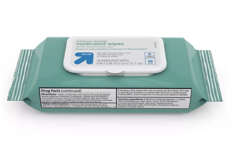 Medicated Hemorrhoid Fragrance Free Wipes - 48ct - Up & Up