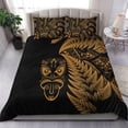 thumbnail image 1 of New Zealand Haka Rugby Maori Bedding Set Silver Fern Vibes Gold LT8, 1 of 6