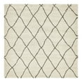 thumbnail image 7 of Unique Loom Rabat Shag Collection Area Rug - Trellis (8' Square Pure Ivory/Gray), 7 of 7