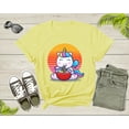 thumbnail image 2 of Unicorn Character Eating Japanese Ramen Noodle Retro Sunset T-Shirt Japanese Ramen Noodle Foodie Shirt Ramen Lover Gift Noodle Lover Gift, 2 of 8