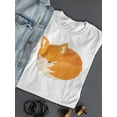 thumbnail image 3 of Sleeping Orange Cartoon Fox T-Shirt Women -Image by Shutterstock, Female XX-Large, 3 of 4
