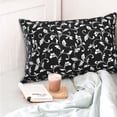thumbnail image 4 of KLL Black White Leaves Pillow Covers Envelope Closure,Super Soft and Cozy Fuzzy Fleece Pillow Case Cover (No pillow core） 14"x20", 4 of 5
