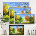 thumbnail image 4 of Designart 'Autumn Landscape With Forest and River' Lake House Framed Canvas Wall Art Print, 4 of 5