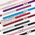 thumbnail image 7 of Miaocao 2 Pack Diamond Cat Collar with Bells and Safety Belt, Adjustable Soft Velvet Kitten Collar with Bling Heart Jewelry, Cute Purple & Pink Cat Collars for Girls & Boys(Neck Girth 8"-10"), 7 of 7