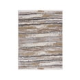 thumbnail image 4 of Watercolor Abstract Stripe Woven Area Rug,Blue+Tan Polyester Household Supplies Décor Rugs, 4 of 5