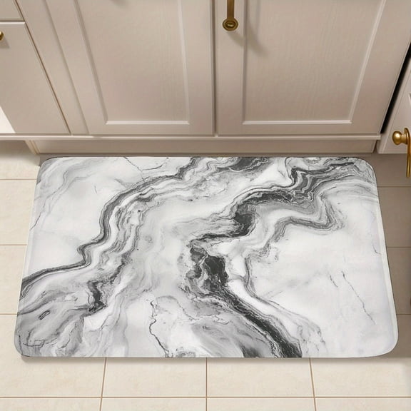 Kitchen Carpet Floor Mat Flannel Kitchen Mat, Non-Slip Rubber Back Mat Anti-Fatigue Kitchen Bedroom Home Entrance
