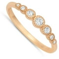 thumbnail image 4 of CHOOSE YOUR COLOR Rose Gold-Tone White CZ Ring .925 Sterling Silver Band Jewelry Female Size 8, 4 of 4