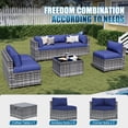 thumbnail image 5 of Sunmthink 7-Piece Wicker Patio Furniture Sets, Outdoor Conversation Set with 4 Inches Thick Cushions and Waterproof Cover, 5 of 6