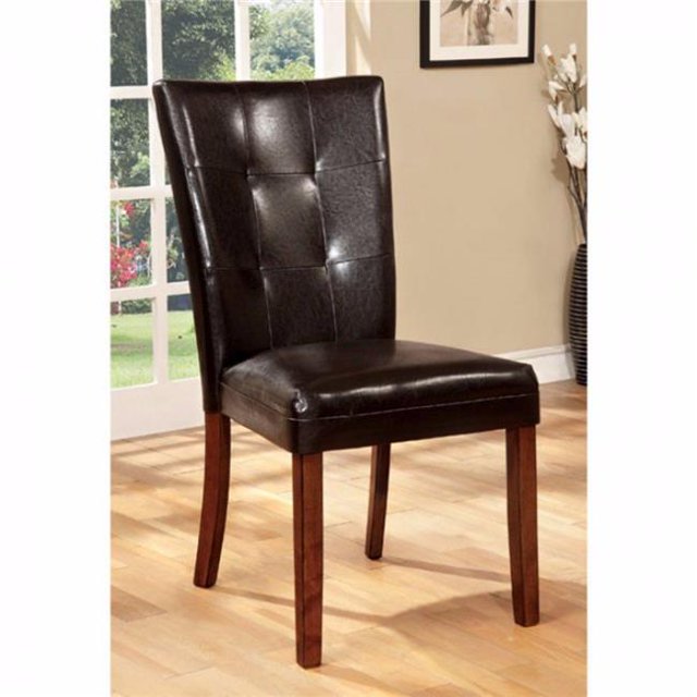 Elmore Chaise d'Appoint avec Brun Foncé&44; Chêne Antique - Lot de 2