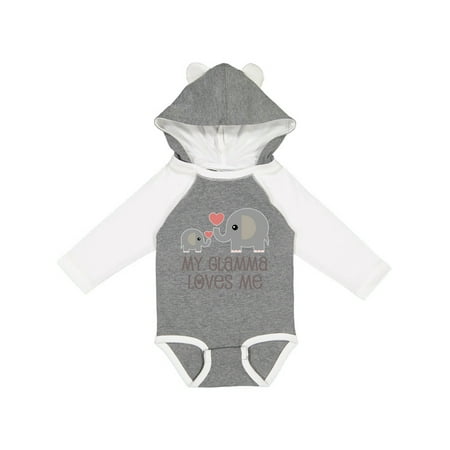

Inktastic My Glamma Loves Me Grandchild Gift Baby Boy or Baby Girl Long Sleeve Bodysuit