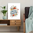 thumbnail image 5 of UXIEQU Merry Christmas Floral Wreath Canvas Art 15.75x11.81 Inches, 5 of 8
