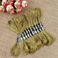 thumbnail image 4 of 10 Skeins Yellow Gold Polyester Stitch Thread Metallic Glitter Embroidery Floss Golden Silver Shimmer Crewel Polyester Floss Bulk for Sewing Making Home Decoration Friendship Bracelet, 4 of 9
