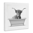 thumbnail image 2 of Stupell Industries Eclectic Monochrome Longhorn Cattle Bathtub Vintage Farmhouse Canvas Art, 30 x 30, by Annalisa Latella, 2 of 7