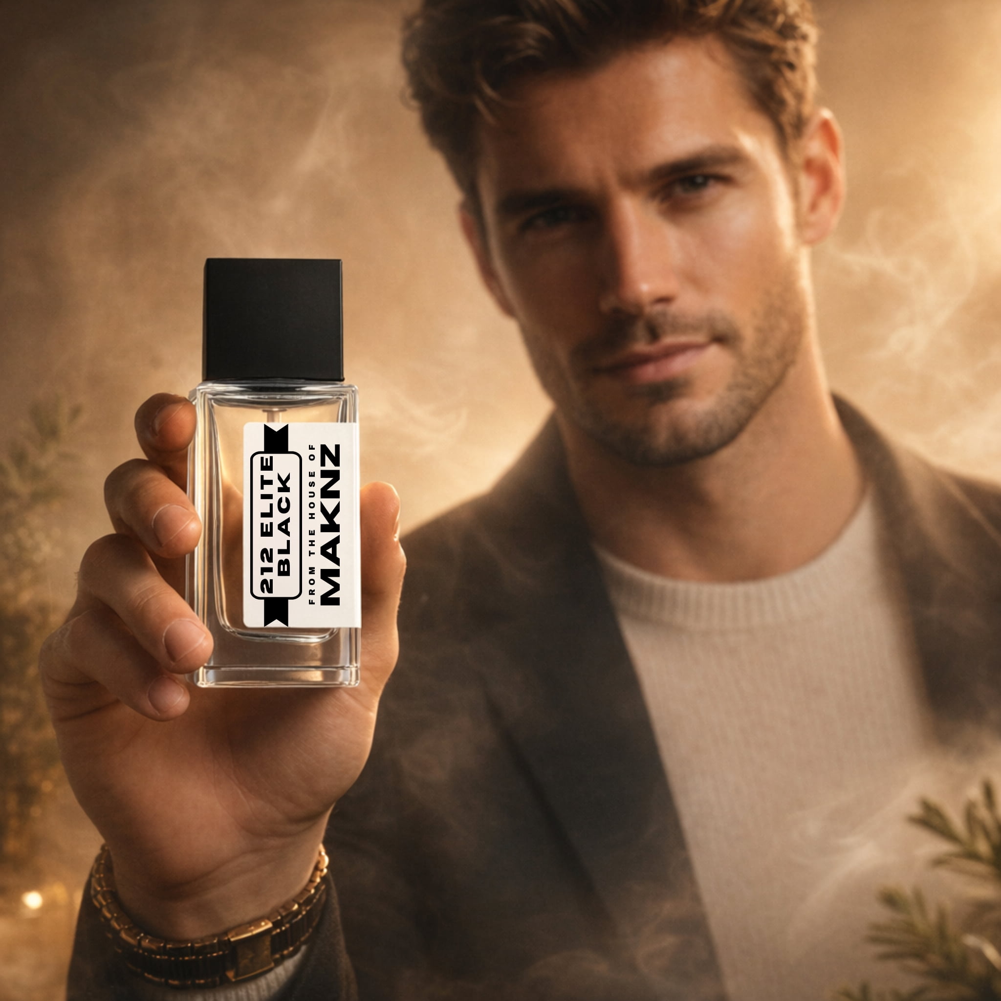 MAKNZ 212 Elite Black Eau de Parfum, Inspired by VIP Black, Cologne for Men, 1.7 oz / 50ml – Aromatic, Vanilla, Soft Spicy, Anise, Lavender, Musky, Powdery, Bitter Sweet, Fresh Spicy