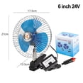 thumbnail image 1 of 12v24v Metal Car Fan Truck Shaking Head Electric Fan Silent Strong Wind Cooling, 1 of 5