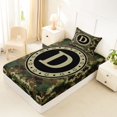 thumbnail image 4 of Erosebridal Kids Boys D Personalized Initial Twin Sheet Sets 3pcs,Abstract Camouflage Bedding, 4 of 5