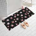 thumbnail image 2 of Pioneer Flower Floral Print Pattern Bathroom Rugs Mat, Non Slip Microfiber Bathroom Rug with Rubber Backing, Soft Mats for Bathroom Floor Tub Shower, 24"x60", 2 of 5