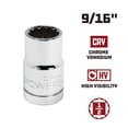 thumbnail image 2 of Powerbuilt 1/2 Inch Drive x 9/16 Inch 12 Point Shallow Socket - 642001, 2 of 5