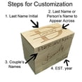thumbnail image 4 of LGU(TM Monogrammed Personalized Custom Family Recipe Box Wood Box, 4 of 5