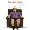 thumbnail image 4 of MCombo Oversized Power Recliner Chair with 27'' Extra Wide Seat for Big People, FSC Certified, Fabric, Coffee, 4 of 10