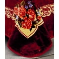 thumbnail image 5 of Chezmoi Collection Heavy Thick Korean Style Faux Mink Blanket Single Ply 9 Lbs, Reversible 750GSM Thick Silky Soft Plush Raschel Mink Blanket, 85" x 95" Asia King Size, Red Rose, 5 of 9